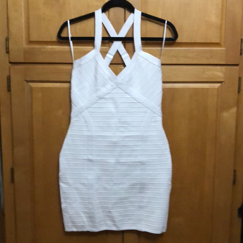 Guess White Bandage Dress